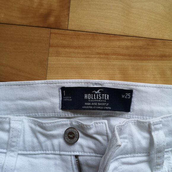 Hollister High Rise Short 3" White Size 25 - Picture 2 of 3